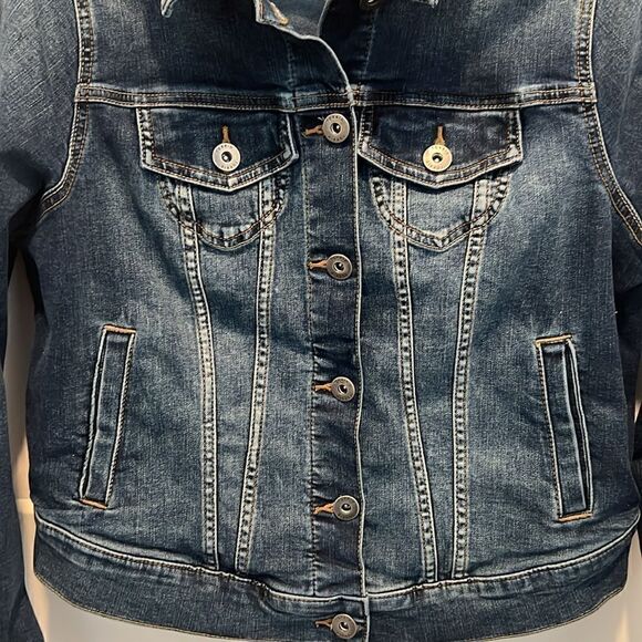 TORRID Women’s Denim Jean Jacket Coat Trucker Style Stretch - Picture 3 of 10